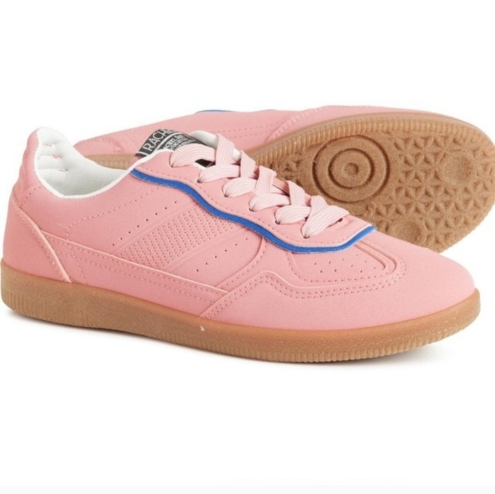 Rachel Roy Riz Pink Womens 6.5 Cushioned Footbed Lace Up Sneakers